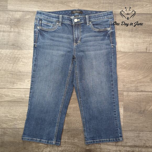 White House Black Market Pedal Pusher Capri Jeans Size 6 - Picture 1 of 6
